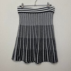 Catherine Malandrino Black White Sweater Skirt XS